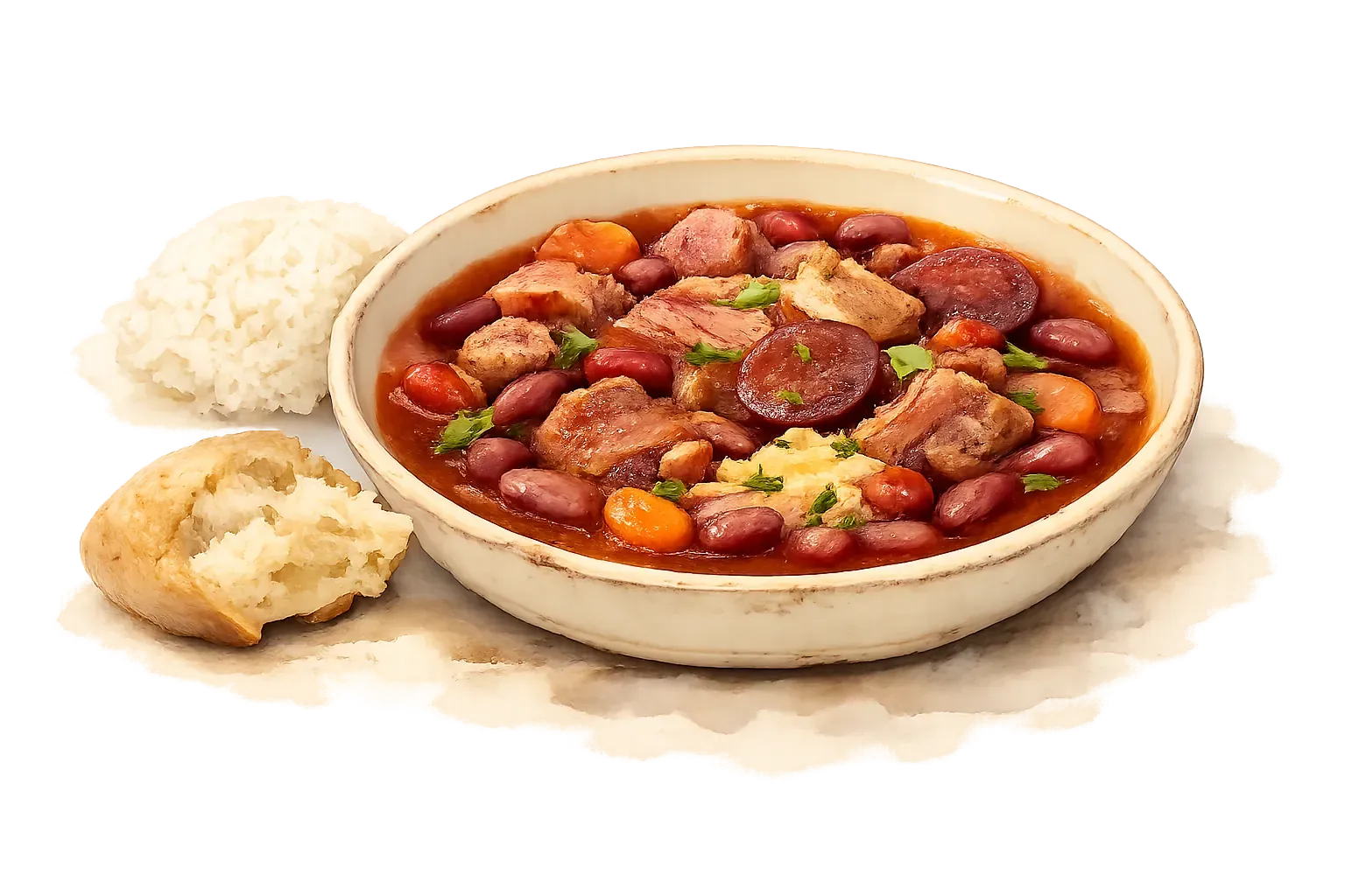 Feijoada à Portuguesa (Portuguese Bean Stew with Smoked Ham Hock)